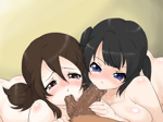 Rating: e Score: 20 Tags: 1boy 2girls artist_request caressing_testicles censored cum fellatio looking_up multiple_girls oral penis source_request sucking_testicles teamwork
