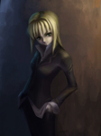 Rating: s Tags: aya_brea blonde_hair dress_shirt female green_eyes long_hair pants parasite_eve shirt solo winrei