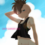 Rating: q Score: 7 Tags: 1boy ashita_(liquid_berry_revolution) bottomless fudou_akio inazuma_eleven inazuma_eleven_(series) level-5 male_focus mohawk shota solo sweat tagme