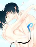 Rating: e Score: 18 Tags: 2boys ao_no_exorcist arms_around_neck black_hair blush brothers faceless faceless_male family heart hug incest kiss male_focus multiple_boys nude okumura_rin okumura_yukio short_hair siblings sweat tail twins yaoi