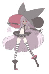 Rating: s Score: 12 Tags: 1girl blush boots breasts dress elbow_gloves gloves hat highres hoshimiya_kate ken_(koala) long_hair navel original outstretched_arms panties pantyshot payot pink_eyes pink_hair red_eyes sekai_seifuku:_bouryaku_no_zvezda side-tie_panties simple_background skirt small_breasts smile solo standing striped striped_legwear thighhighs underwear upskirt very_long_hair white_background white_hair white_panties witch_hat
