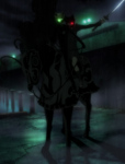 Rating: s Score: 8 Tags: 2girls bikesuit black_hair celty_sturluson dock durarara!! fog glasses helmet highres horse katana lamppost motorcycle_helmet multiple_girls night red_eyes reflection school_uniform short_hair sonohara_anri sword thighs uniform warehouse weapon