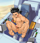 Rating: e Score: 1 Tags: black_hair censored itto_(mentaiko) muscle penis van_flyheight zoids zoids_chaotic_century