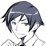 Rating: s Score: 1 Tags: blue_hair kousaka_kyousuke male_focus monochrome ore_no_imouto_ga_konna_ni_kawaii_wake_ga_nai smirk solo toshimichi_mori