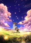 Rating: s Score: 1 Tags: alone brown_hair child clannad clouds dress field garbage_doll girl_from_the_illusionary_world hand_holding lonely magic wind