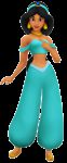 Rating: s Tags: 1girl aladdin_(disney) black_hair brown_eyes cleavage disney jasmine_(disney) kingdom_hearts navel official_art