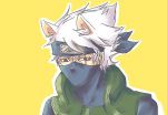 Rating: s Score: 2 Tags: animal_ears atacana hatake_kakashi mask naruto scar simple_background white_hair