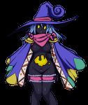 Rating: s Score: 1 Tags: 1girl artist_request breasts drawcia kirby_(series) looking_at_viewer simple_background wide_hips witch_hat yellow_eyes