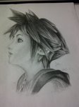 Rating: s Score: 4 Tags: highres kingdom_hearts male_focus monochrome solo sora_(kingdom_hearts) spiked_hair