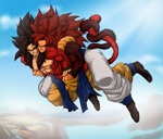 Rating: q Score: 2 Tags: 2boys dragon_ball flying gogeta groping killian_delbouix male_focus multiple_boys muscle son_gokuu super_saiyan super_saiyan_4 tail time_paradox undressing yaoi