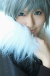 Rating: s Tags: akira_(togainu_no_chi) cosplay dog_tags highres photo saya_(cosplayer) silver_hair togainu_no_chi