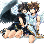Rating: s Score: 36 Tags: 2boys angel bare_shoulders bike_shorts black_eyes black_hair blue_eyes brown_hair bulge dark_persona dark_pit dual_persona fingerless_gloves gloves hpa kid_icarus kid_icarus_uprising legs looking_at_viewer lowres male nintendo open_mouth pit_(kid_icarus) sandals super_smash_bros. wings
