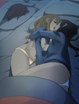 Rating: e Score: 34 Tags: 3girls akiyama_mio ass bed breasts highres k-on! kiss kotobuki_tsumugi licking lying multiple_girls nipples panties sleeping underwear yuri