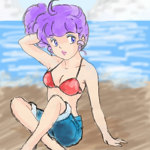 Rating: s Tags: 80s blue_eyes creamy_mami drill_hair idol lowres magical_girl mahou_no_tenshi_creamy_mami oekaki oldschool purple_hair