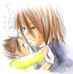 Rating: s Score: 2 Tags: age_difference brown_hair child father_and_son kratos_aurion lloyd_irving lowres sketch sweatdrop tales_of_(series) tales_of_symphonia