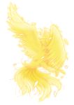 Rating: s Tags: bird caladrius caladrius_(character) feathers fire flying glowing gradient_background official_art phoenix simple_background solo yasuda_suzuhito
