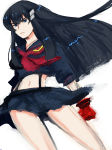 Rating: q Tags: 1girl black_hair breasts eyebrows hime_cut kill_la_kill kiryuuin_satsuki midriff senketsu spoilers