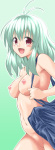 Rating: q Score: 6 Tags: 1girl absurdres blush breasts gradient gradient_background green_background green_hair highres long_hair navel nipples nude open_mouth run_elsie_jewelria smile solo to_love-ru to_love-ru_darkness yabuki_kentarou