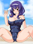 Rating: q Score: 15 Tags: 1girl blue_eyes breasts huge_breasts red_eyes seikon_no_qwaser yamanobe_tomo