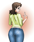 Rating: s Score: 19 Tags: 1girl ass black_eyes blush boongar boongari breasts brown_hair curvy dae-han's_mother denim from_behind glasses hips jeans large_breasts long_hair looking_back midriff milf pants pantylines smile solo