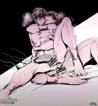 Rating: e Tags: 2boys abs anal ass barefoot blush bottomless cum cum_in_ass cumdrip drooling feet licking magi_the_labyrinth_of_magic male_focus masrur multiple_boys muscle nude pecs pubic_hair saliva selfcest sweat testicles toes tongue_out topless wince yaoi