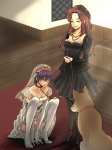 Rating: q Score: 104 Tags: 1boy 1girl androgynous black_legwear bride bulge chijoku_an choker cleavage collar corset crossdressing dog dress elbow_gloves femdom forced gloves high_heels inu_tsuma_ni_sareta_otoko leash pet_play skirt slave squatting tears thighhighs trap veil wedding wedding_dress white_legwear
