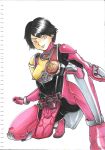Rating: s Score: 3 Tags: 1girl armor kamen_rider kamen_rider_gaim_(series) kamen_rider_marika minato_youko pink_eyes pose