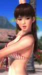 Rating: s Tags: 1girl 3d beach bikini black_hair breasts dead_or_alive dead_or_alive_5 large_breasts lei_fang long_hair screencap solo swimsuit tecmo