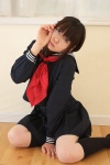 Rating: s Tags: cosplay glasses ichigo_100_percent kneehighs photo school_uniform serafuku setsuki toujou_aya