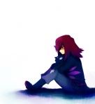 Rating: s Score: 3 Tags: boots hair_over_one_eye holding male_focus pokemon red_hair silver_(pokemon) sneasel