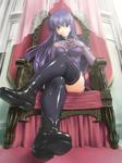 Rating: s Score: 20 Tags: legs_crossed long_hair malariya purple_hair quiz_magic_academy sitting throne