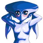 Rating: s Score: 6 Tags: armpits blue_eyes blush breasts female fish_girl looking_at_viewer lowres md5_mismatch monster_girl no_nipples princess_ruto r-one small_breasts solo the_legend_of_zelda the_legend_of_zelda:_ocarina_of_time zora