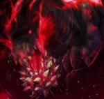 Rating: s Score: 10 Tags: capcom deviljho fangs gusarme monster monster_hunter monster_hunter_3_g no_humans red_eyes saliva savage_deviljho