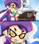 Rating: s Score: 1 Tags: 1girl aori_(splatoon) blush earrings fangs kin-iro_mosaic looking_at_viewer orange_eyes parody pointy_ears splatoon