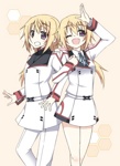 Rating: s Score: 4 Tags: androgynous blonde_hair charlotte_dunois infinite_stratos open_mouth ponytail purple_eyes reverse_trap smile uniform wink