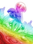 Rating: q Score: 13 Tags: 1girl artist_request goo_girl monster_girl rainbow slime solo