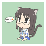 Rating: s Score: 4 Tags: animal_ears black_eyes black_hair cat_ears cat_tail chibi glasses minakami_mai nichijou school skirt tail tomboo uniform Rating: s Score: 4 Tags: animal_ears black_eyes black_hair cat_ears cat_tail chibi glasses minakami_mai nichijou school skirt tail tomboo uniform