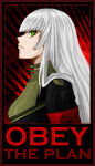 Rating: s Score: 4 Tags: agenda demon evil green_eyes military mirage_noir noire_(mirage_noir) profile propaganda tagme uniform white_hair