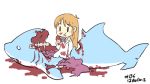 Rating: q Tags: 1girl animated animated_gif guro nichijou professor_shinonome red_hair shark