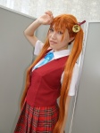 Rating: s Tags: bell cosplay hair_ribbon kagurazaka_asuna kneehighs mahou_sensei_negima! photo ribbon rou_(cosplayer) school_uniform twintails