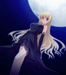 Rating: s Score: 10 Tags:  1girl bare_shoulders blonde_hair breasts dress elbow_gloves fortissimo//akkord:bsusvier game_cg gloves highres large_breasts legs long_hair looking_at_viewer moon night ooba_kagerou pink_eyes sky solo standing stars thighs 