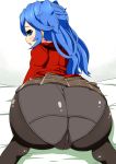 Rating: q Score: 44 Tags: 1girl artist_request ass blue_eyes blue_hair blush fantasista_doll from_behind huge_ass long_hair looking_back open_mouth panties panties_under_pantyhose pantyhose school_uniform sitting totori_kagami twintails underwear wariza