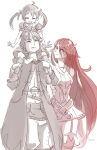 Rating: s Score: 10 Tags: 1boy 2girls cape cloak eyes_closed family fire_emblem fire_emblem:_kakusei gloves long_hair love monochrome multiple_girls my_unit my_unit_(fire_emblem:_kakusei) red_hair rtil serena_(fire_emblem) simple_background tiamo twintails very_long_hair