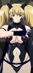 Rating: s Score: 27 Tags: absurdres alternate_hairstyle armor blonde_hair breasts cleavage elina highres long_image panties queen's_blade queen's_blade_rebellion screencap stitched tall_image twintails underwear