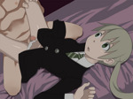 Rating: e Score: 39 Tags: bed censored green_eyes hands ice_place jacket long_hair maka_albarn necktie nude panties penis ponytail rape school_uniform sex soul_eater surprised sweat thigh_sex underwear