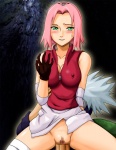 Rating: e Score: 18 Tags: 1girl blush censored circle_anco girl_on_top haruno_sakura naruto nipples penis pussy reverse_cowgirl_position sex smile vaginal