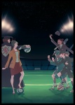Rating: s Score: 4 Tags: ball beret coat eyes_closed green_hair hat high_heels highres necktie open_mouth shoes short_hair soccer soccer_ball studio_qube