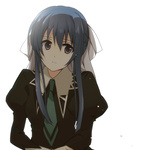 Rating: s Tags: Female, Fanart, Blue Hair, Long Hair, Uniform, Strawberry Panic!, Suzumi Tamao, White Background, Pixiv, Solo, School Uniform, Looking Away, Simple Background, Head Tilt, Fanart From Pixiv, Sao (0060)