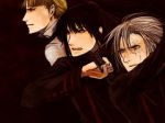 Rating: s Tags: Male, Long Hair, Black Hair, White Hair, Blonde Hair, D.Gray-man, Allen Walker, Yuu Kanda, Three Males, Trio, Howard Link, Facial Mark