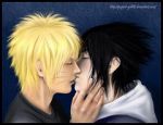 Rating: s Tags: Male, Fanart, Black Hair, Short Hair, Yaoi, Kiss, Naruto, Blonde Hair, Eyes Closed, Uzumaki Naruto, Uchiha Sasuke, Spiky Hair, deviantART, Whiskers, Puppet-girl86
